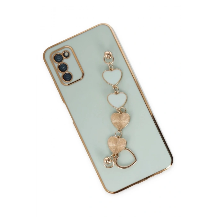 Newface Samsung Galaxy A03S Kılıf Esila Silikon - Su Yeşili