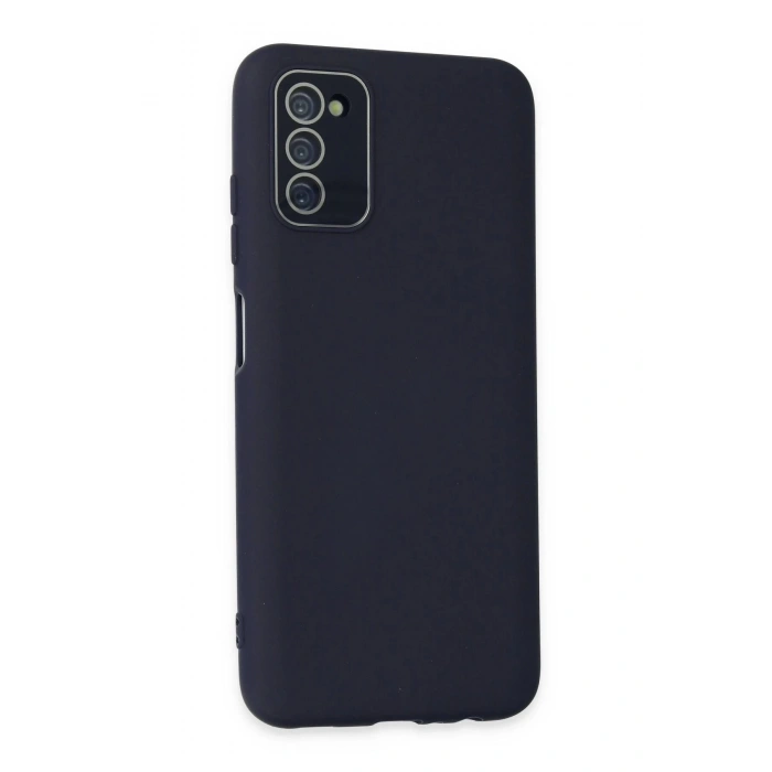 Newface Samsung Galaxy A03S Kılıf Lansman Glass Kapak - Lacivert