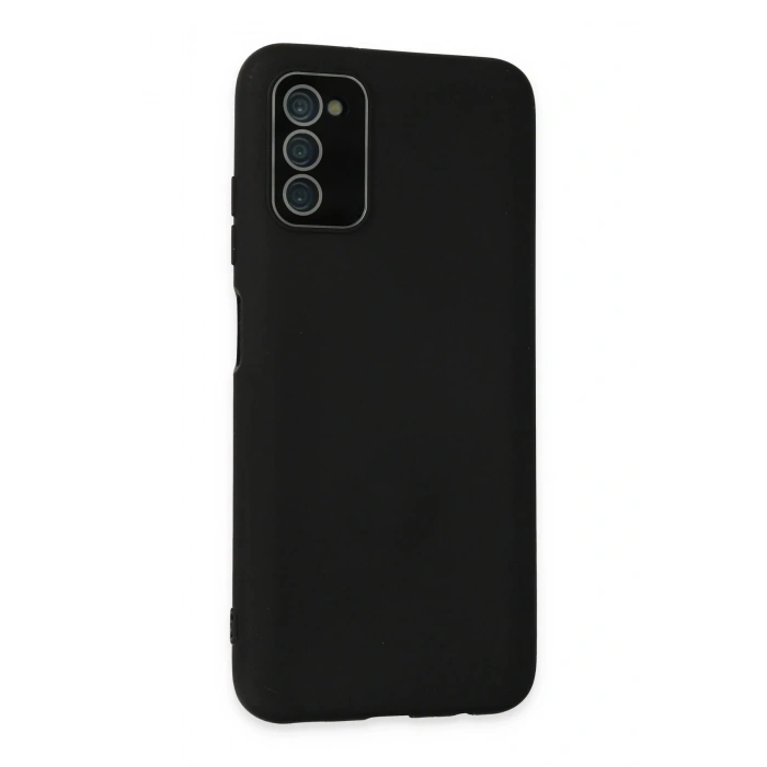 Newface Samsung Galaxy A03S Kılıf Lansman Glass Kapak - Siyah