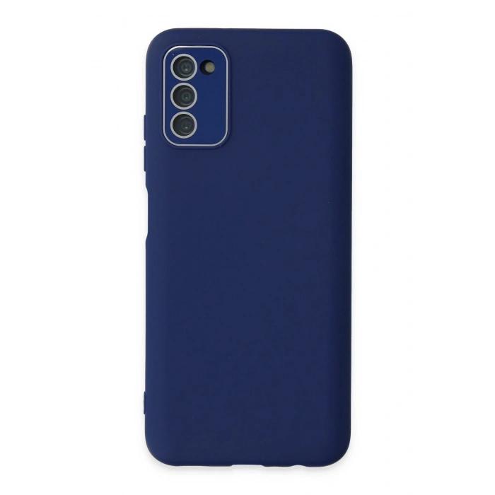 Newface Samsung Galaxy A03S Kılıf Lansman Glass Kapak - Sky Blue