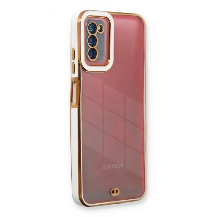 Newface Samsung Galaxy A03S Kılıf Liva Lens Silikon - Beyaz