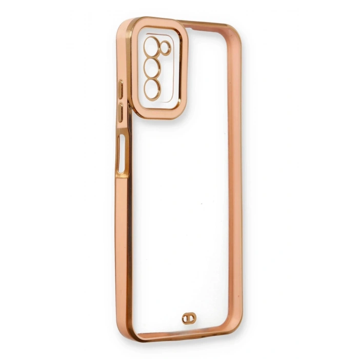 Newface Samsung Galaxy A03S Kılıf Liva Lens Silikon - Rose