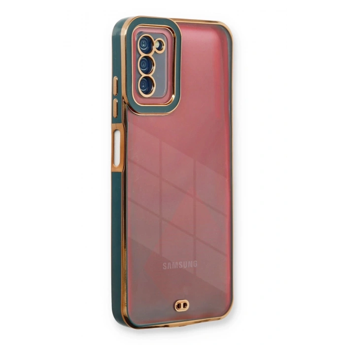 Newface Samsung Galaxy A03S Kılıf Liva Lens Silikon - Yeşil