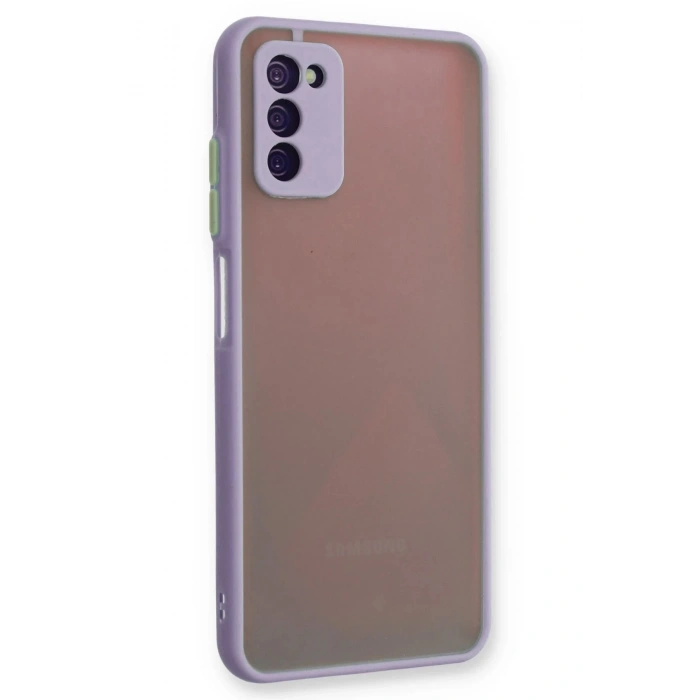 Newface Samsung Galaxy A03S Kılıf Montreal Silikon Kapak - Mor