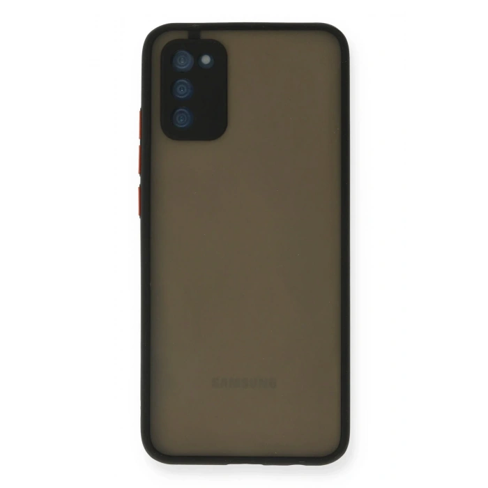 Newface Samsung Galaxy A03S Kılıf Montreal Silikon Kapak - Siyah