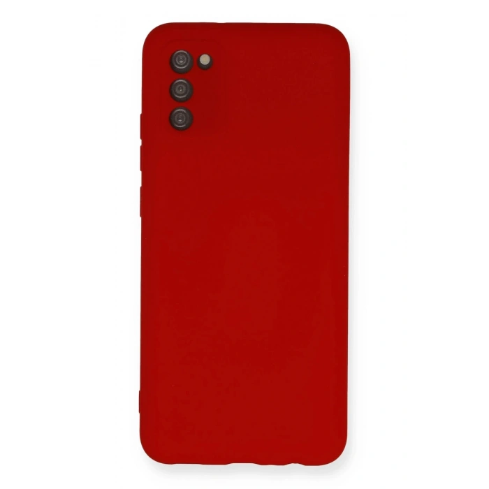 Newface Samsung Galaxy A03S Kılıf Nano içi Kadife Silikon - Kırmızı