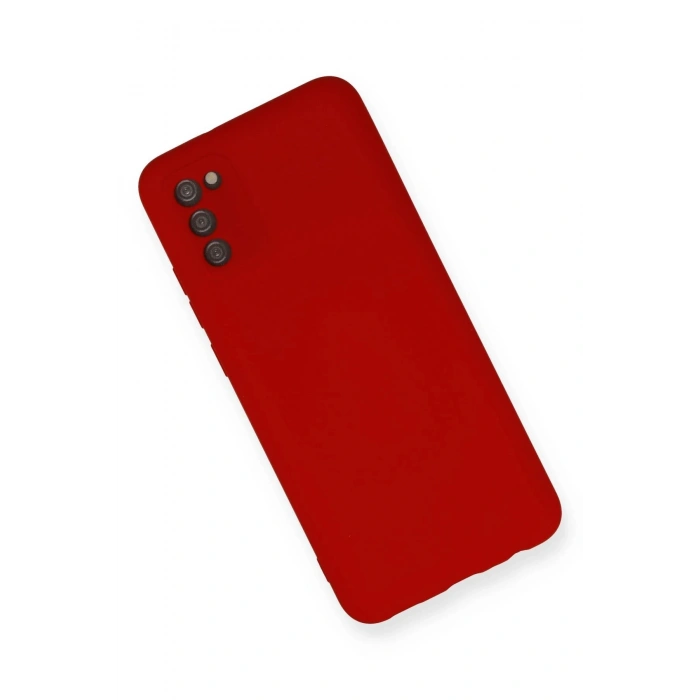 Newface Samsung Galaxy A03S Kılıf Nano içi Kadife Silikon - Kırmızı
