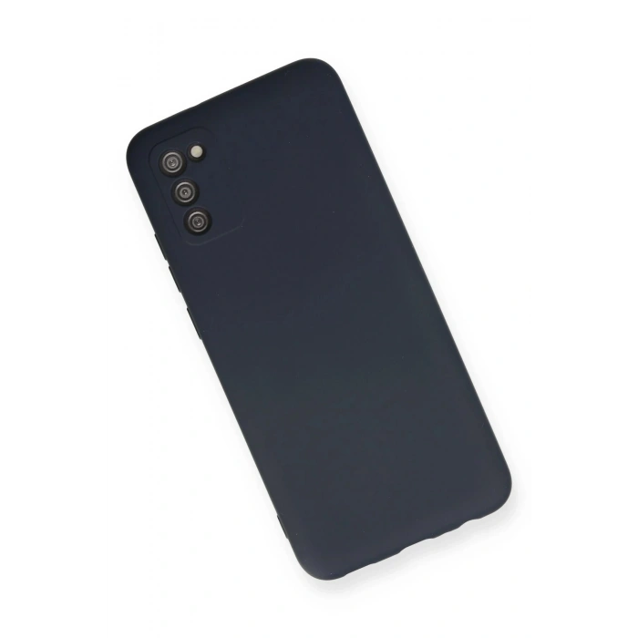 Newface Samsung Galaxy A03S Kılıf Nano içi Kadife Silikon - Lacivert