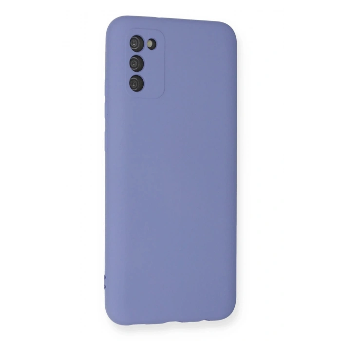 Newface Samsung Galaxy A03S Kılıf Nano içi Kadife Silikon - Lila