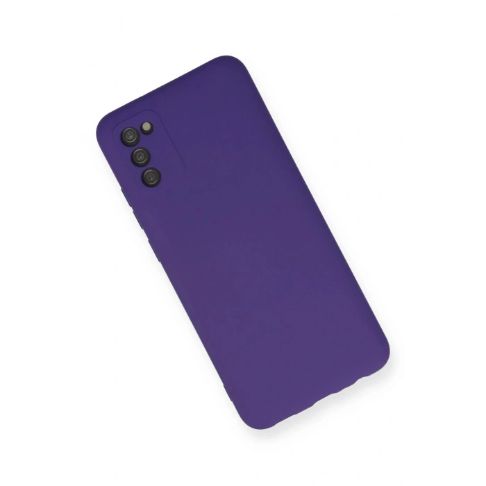 Newface Samsung Galaxy A03S Kılıf Nano içi Kadife Silikon - Mor