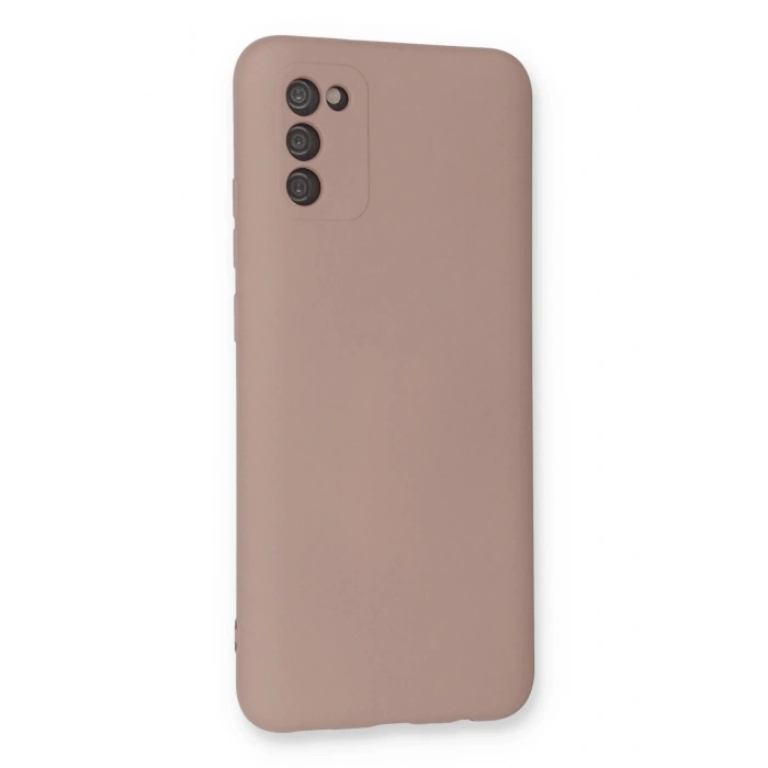 Newface Samsung Galaxy A03S Kılıf Nano içi Kadife Silikon - Pudra