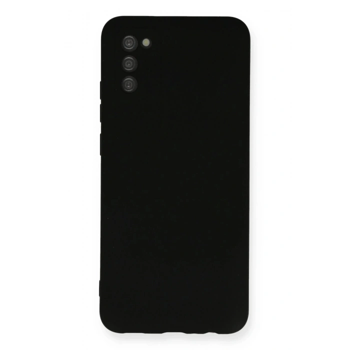 Newface Samsung Galaxy A03S Kılıf Nano içi Kadife Silikon - Siyah
