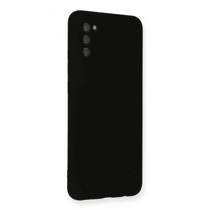 Newface Samsung Galaxy A03S Kılıf Nano içi Kadife Silikon - Siyah