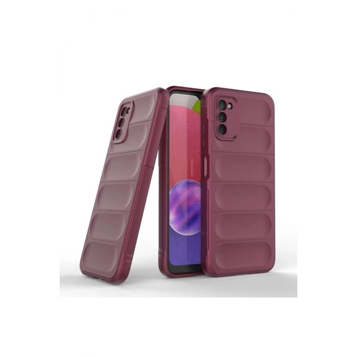 Newface Samsung Galaxy A03S Kılıf Optimum Silikon - Bordo