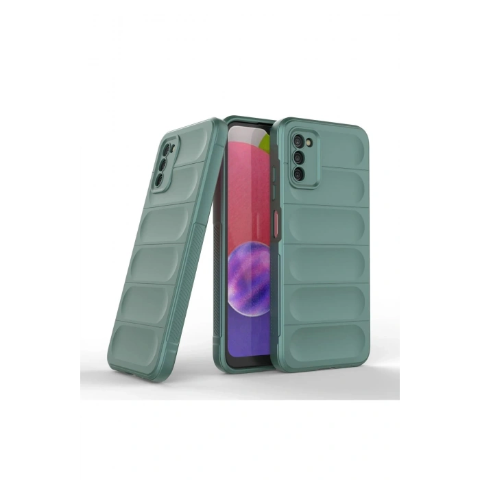 Newface Samsung Galaxy A03S Kılıf Optimum Silikon - Koyu Yeşil