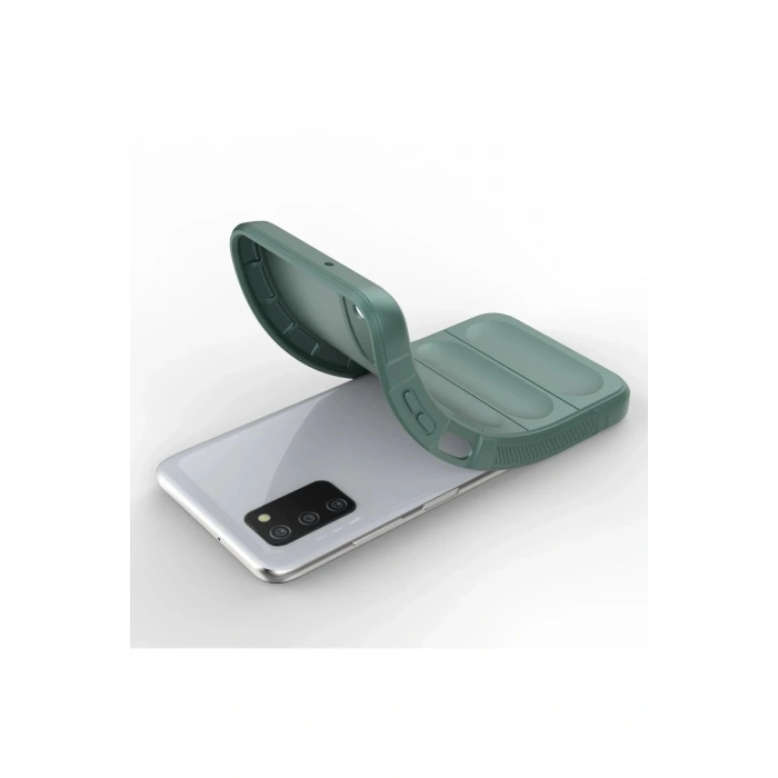 Newface Samsung Galaxy A03S Kılıf Optimum Silikon - Koyu Yeşil