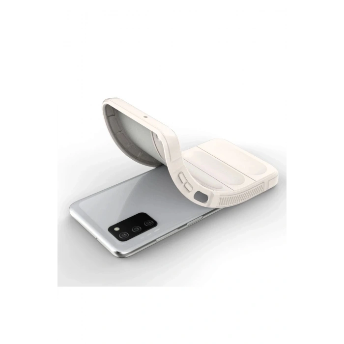 Newface Samsung Galaxy A03S Kılıf Optimum Silikon - Krem