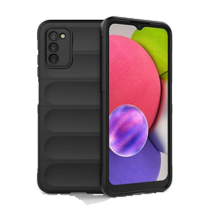 Newface Samsung Galaxy A03S Kılıf Optimum Silikon - Siyah