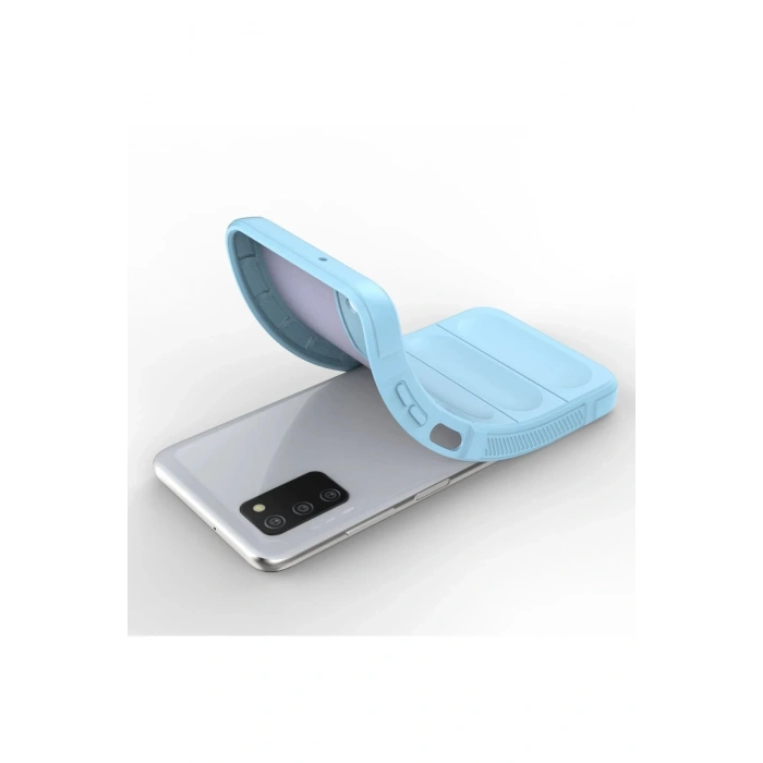 Newface Samsung Galaxy A03S Kılıf Optimum Silikon - Sky Blue