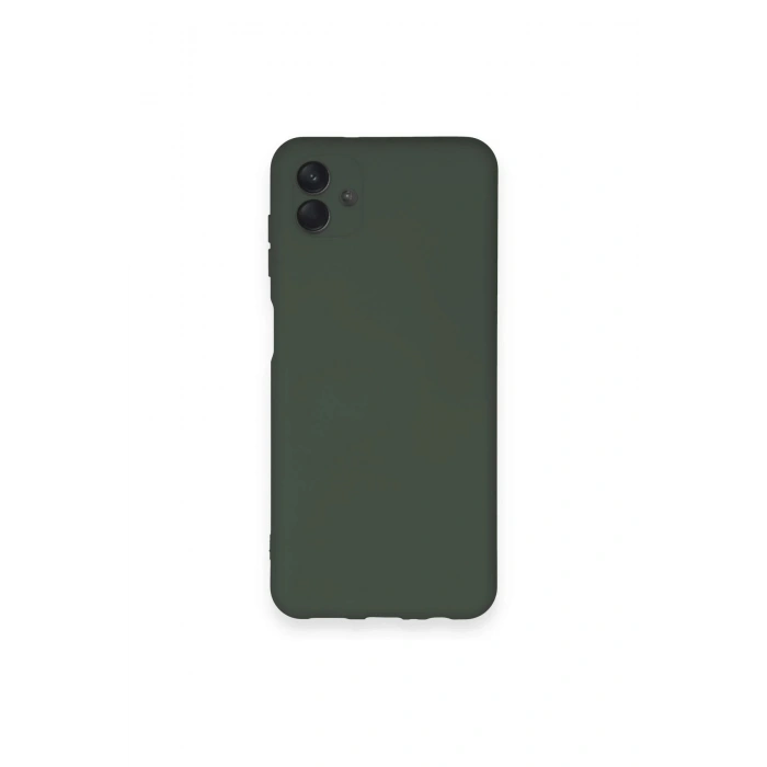 Newface Samsung Galaxy A04 Kılıf Nano içi Kadife Silikon - Koyu Yeşil
