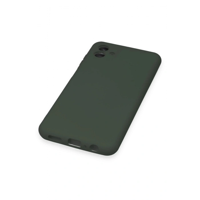 Newface Samsung Galaxy A04 Kılıf Nano içi Kadife Silikon - Koyu Yeşil