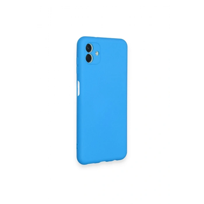 Newface Samsung Galaxy A04 Kılıf Nano içi Kadife Silikon - Mavi