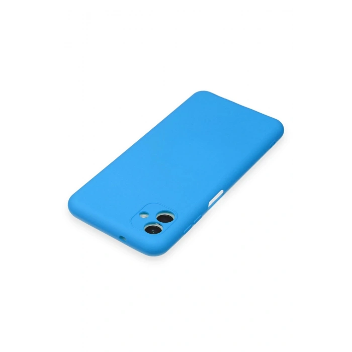 Newface Samsung Galaxy A04 Kılıf Nano içi Kadife Silikon - Mavi