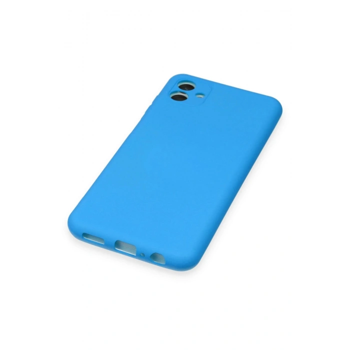 Newface Samsung Galaxy A04 Kılıf Nano içi Kadife Silikon - Mavi