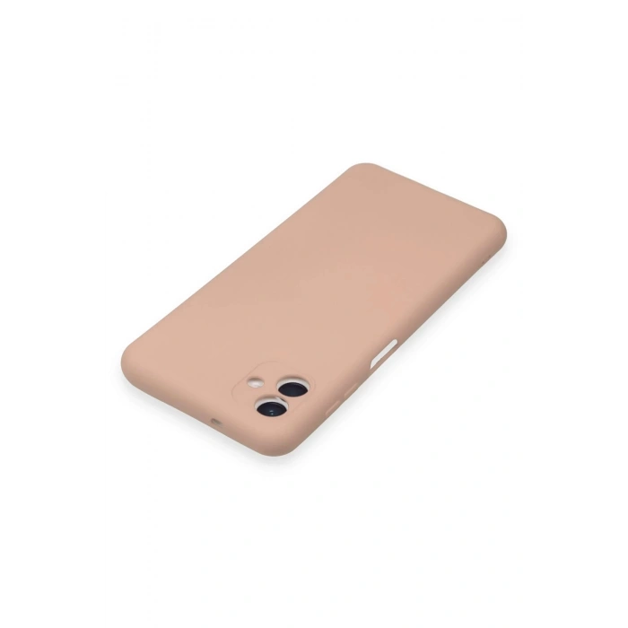 Newface Samsung Galaxy A04 Kılıf Nano içi Kadife Silikon - Pudra