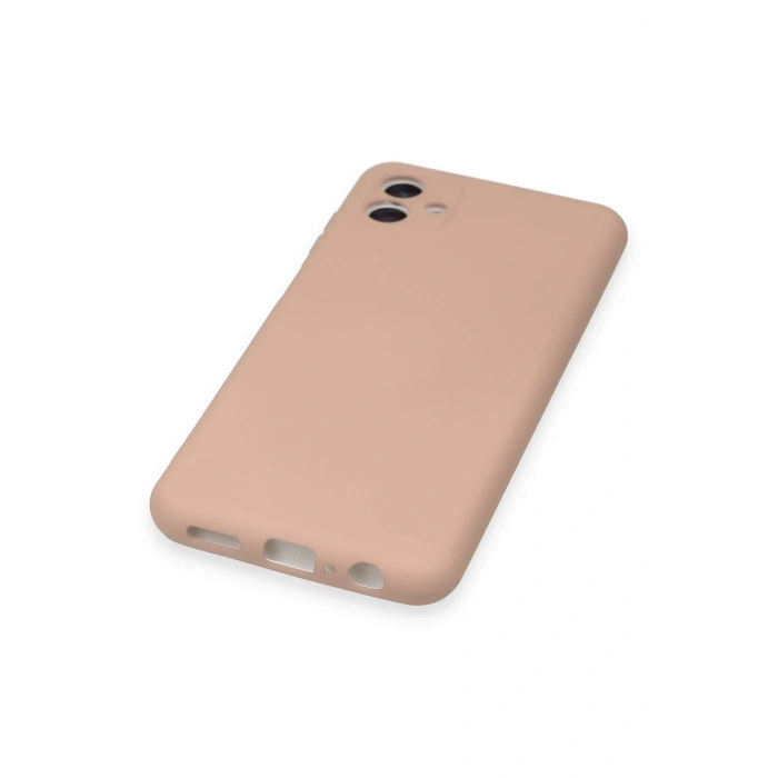 Newface Samsung Galaxy A04 Kılıf Nano içi Kadife Silikon - Pudra