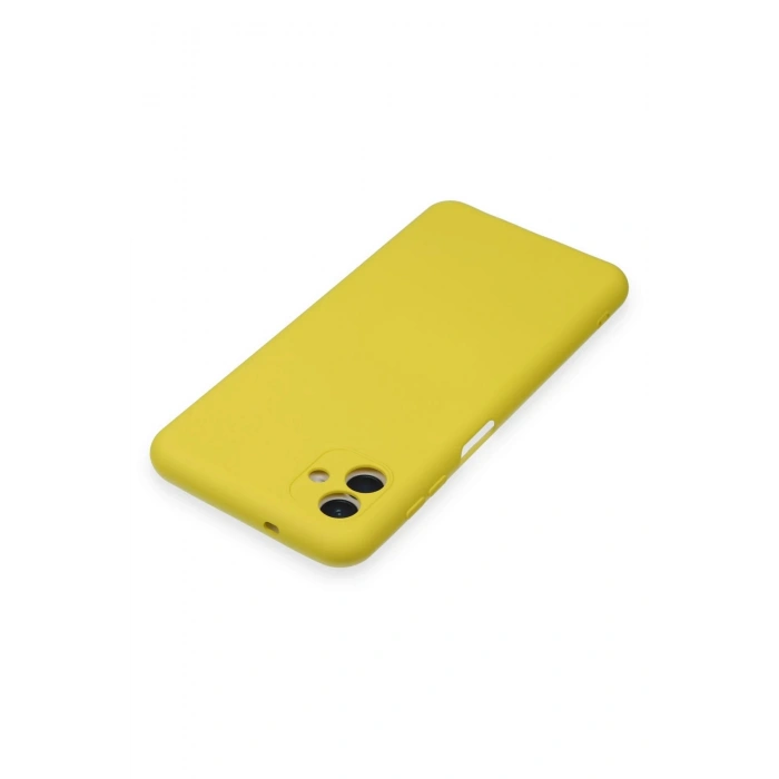 Newface Samsung Galaxy A04 Kılıf Nano içi Kadife Silikon - Sarı