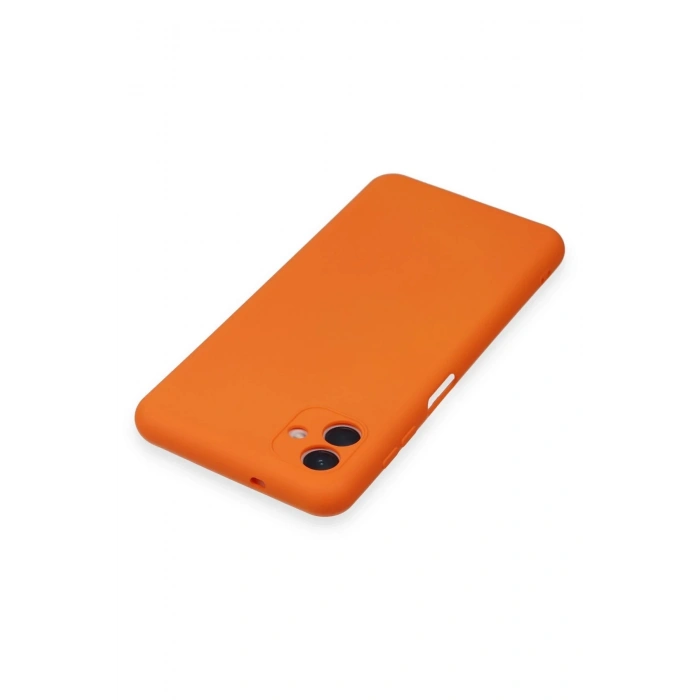Newface Samsung Galaxy A04 Kılıf Nano içi Kadife Silikon - Turuncu