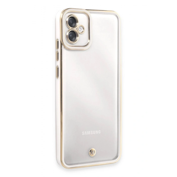 Newface Samsung Galaxy A04E Kılıf Liva Lens Silikon - Beyaz