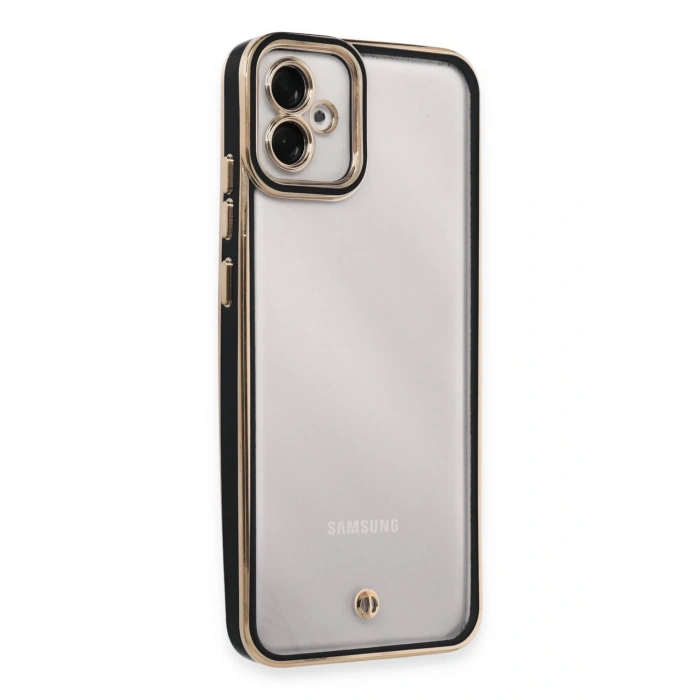 Newface Samsung Galaxy A04E Kılıf Liva Lens Silikon - Siyah