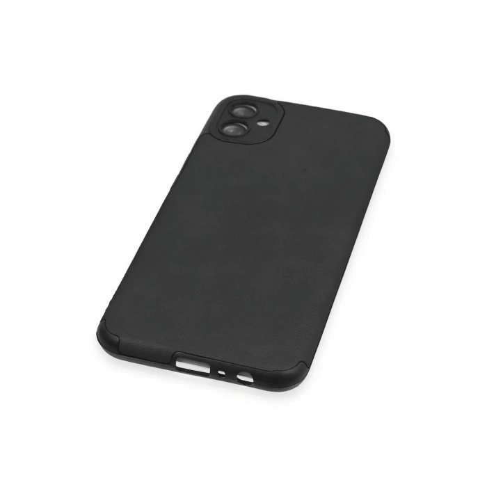 Newface Samsung Galaxy A04E Kılıf Loop Deri Silikon - Siyah