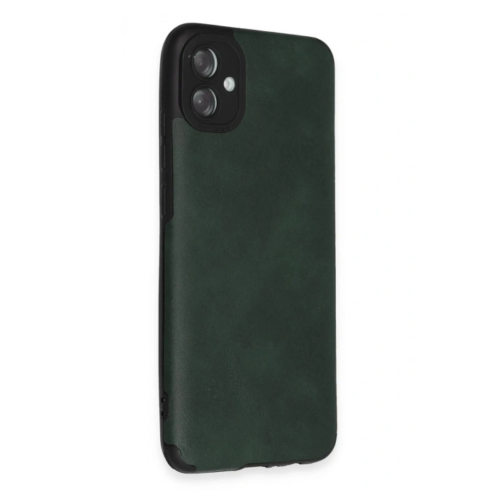 Newface Samsung Galaxy A04E Kılıf Loop Deri Silikon - Yeşil