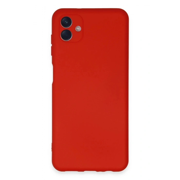 Newface Samsung Galaxy A04E Kılıf Nano içi Kadife Silikon - Kırmızı