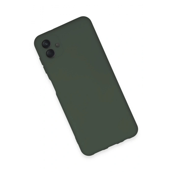 Newface Samsung Galaxy A04E Kılıf Nano içi Kadife Silikon - Koyu Yeşil