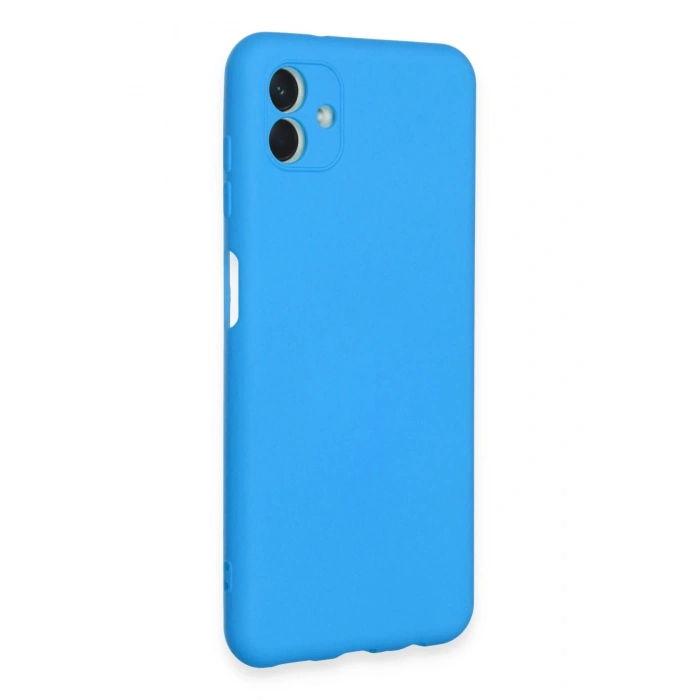 Newface Samsung Galaxy A04E Kılıf Nano içi Kadife Silikon - Mavi