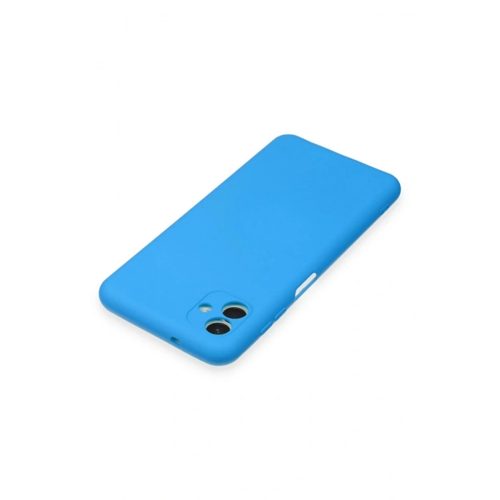 Newface Samsung Galaxy A04E Kılıf Nano içi Kadife Silikon - Mavi