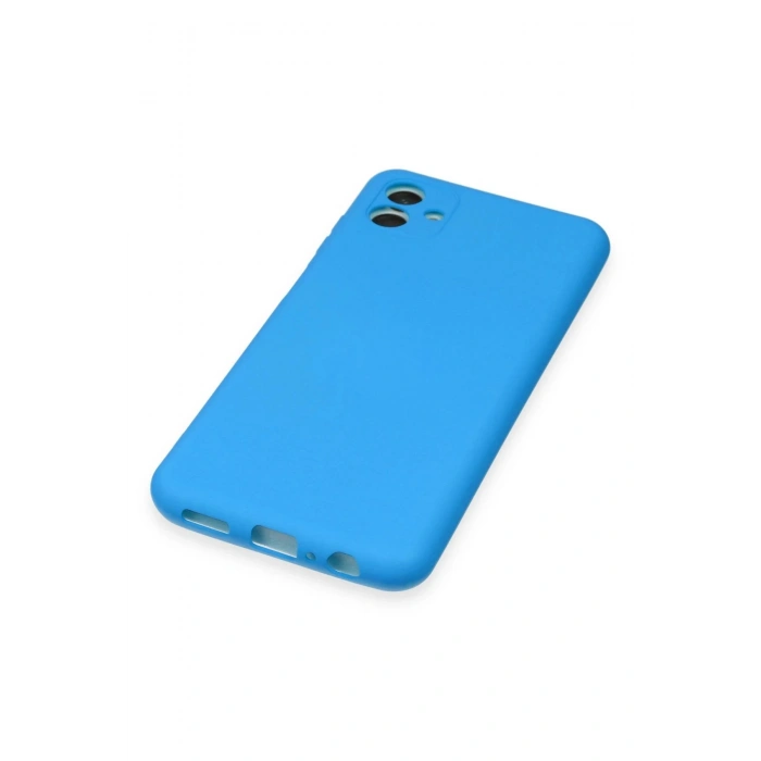 Newface Samsung Galaxy A04E Kılıf Nano içi Kadife Silikon - Mavi