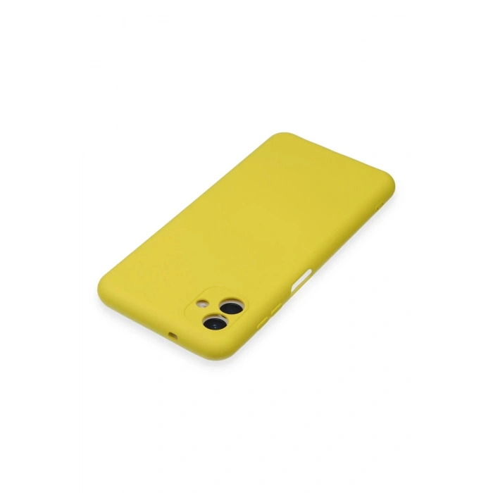 Newface Samsung Galaxy A04E Kılıf Nano içi Kadife Silikon - Sarı