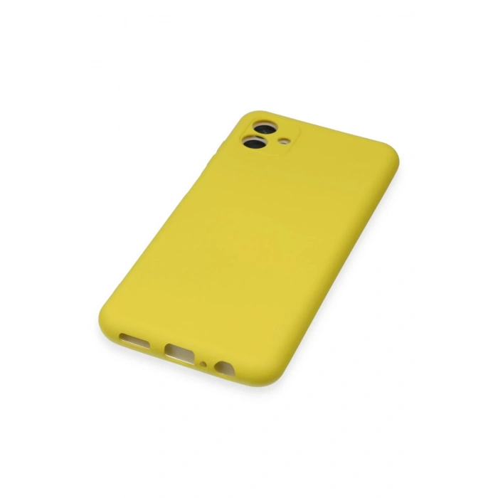 Newface Samsung Galaxy A04E Kılıf Nano içi Kadife Silikon - Sarı