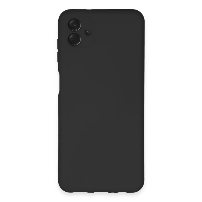 Newface Samsung Galaxy A04E Kılıf Nano içi Kadife Silikon - Siyah