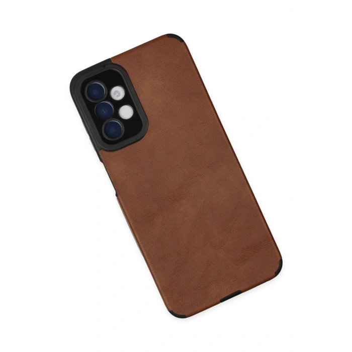 Newface Samsung Galaxy A04S Kılıf Loop Deri Silikon - Kahverengi