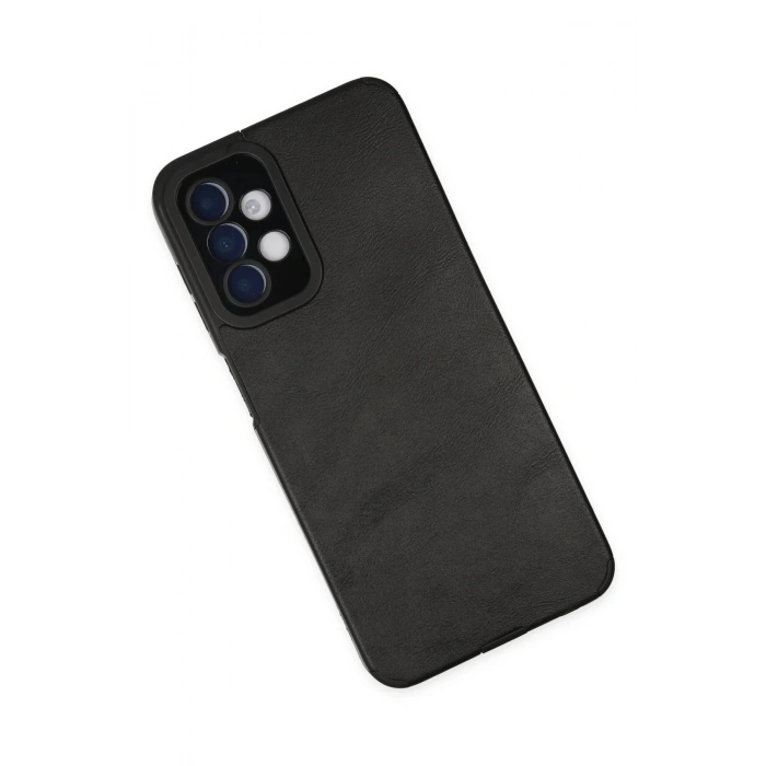 Newface Samsung Galaxy A04S Kılıf Loop Deri Silikon - Siyah