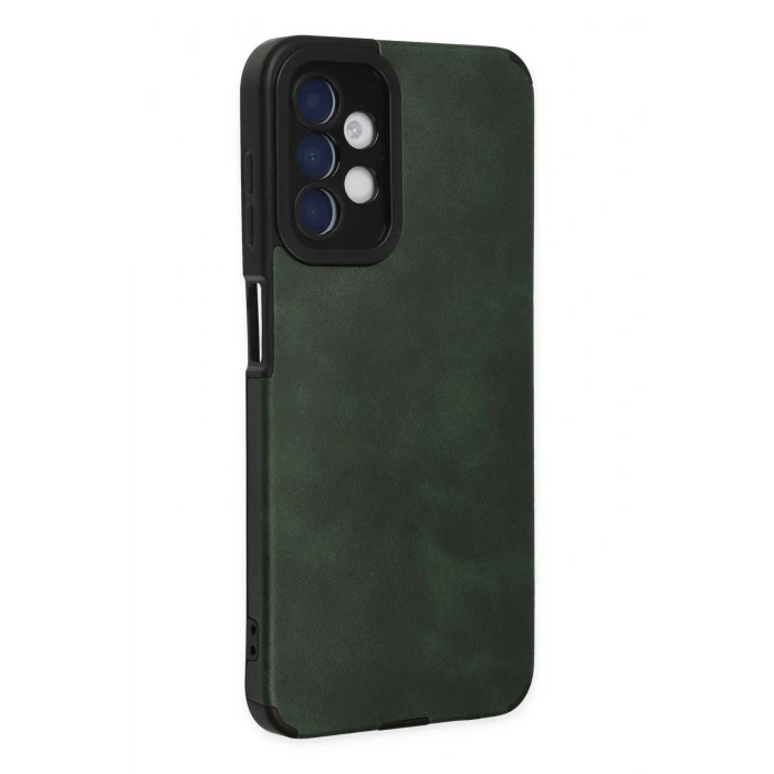 Newface Samsung Galaxy A04S Kılıf Loop Deri Silikon - Yeşil