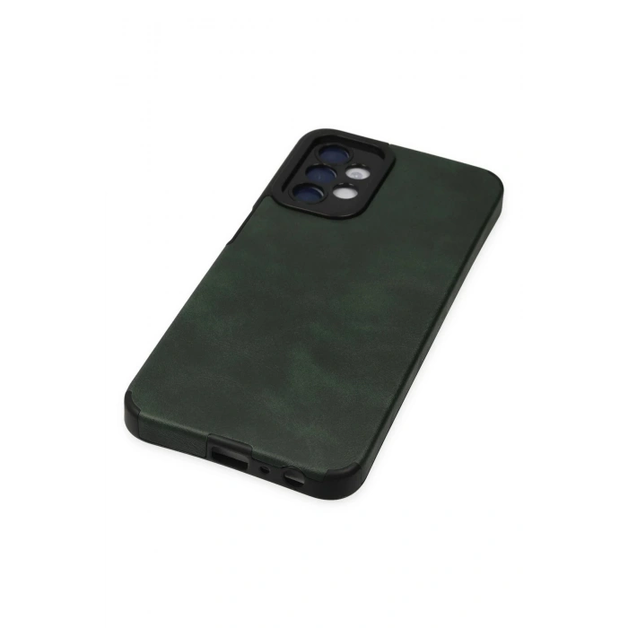 Newface Samsung Galaxy A04S Kılıf Loop Deri Silikon - Yeşil