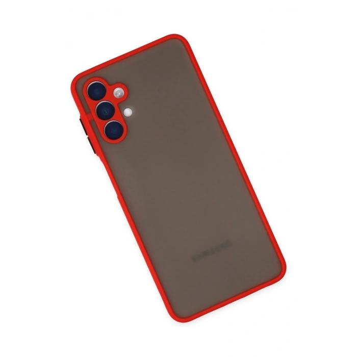 Newface Samsung Galaxy A04S Kılıf Montreal Silikon Kapak - Kırmızı