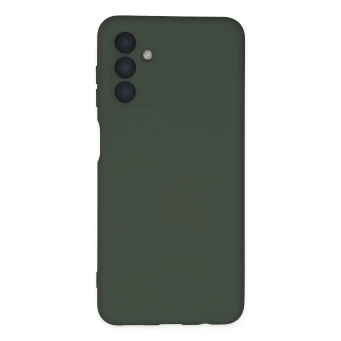 Newface Samsung Galaxy A04S Kılıf Nano içi Kadife Silikon - Koyu Yeşil
